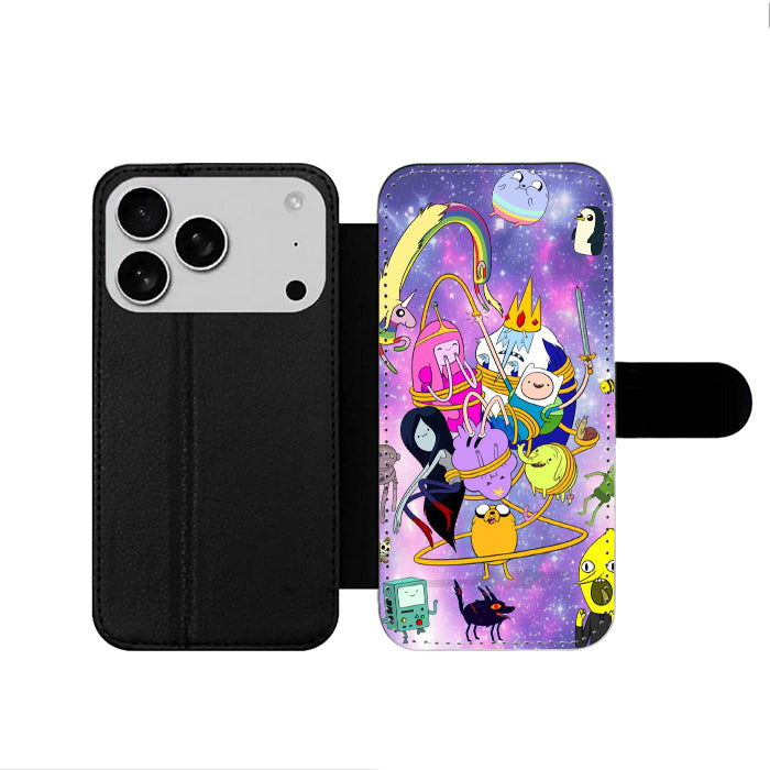 Adventure Time Galaxy Finn And Jake iPhone 17 Wallet Case