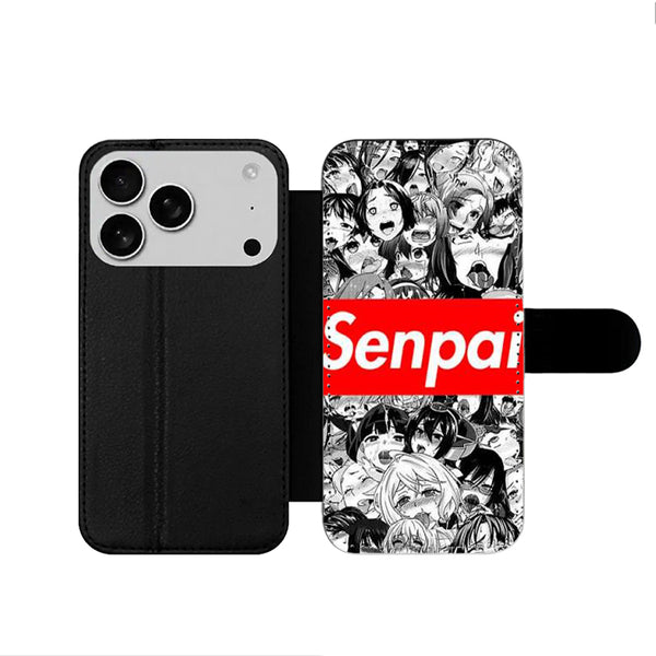 Ahegao Senpai iPhone 17 Wallet Case