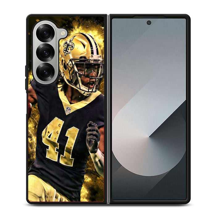 Alvin Kamara Saints Samsung Z Fold 6 Case
