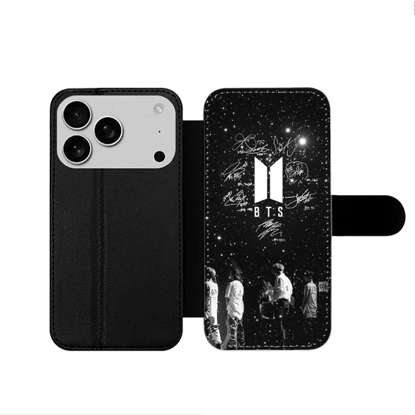 Bts Black And White iPhone 17 Wallet Case