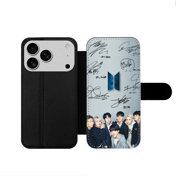 Bts Signature Personil iPhone 17 Wallet Case