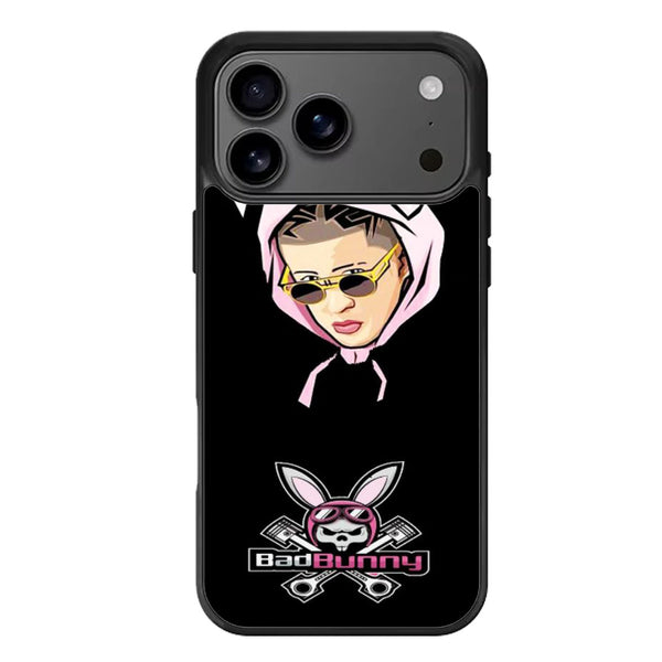 Bad Bunny Art Black iPhone 17 Case