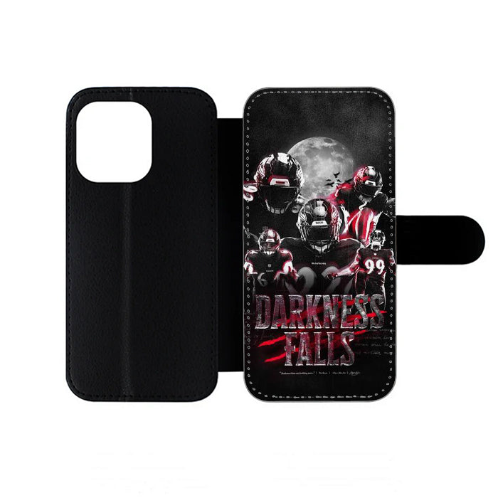 Baltimore Ravens Darkness Falls iPhone Wallet Case