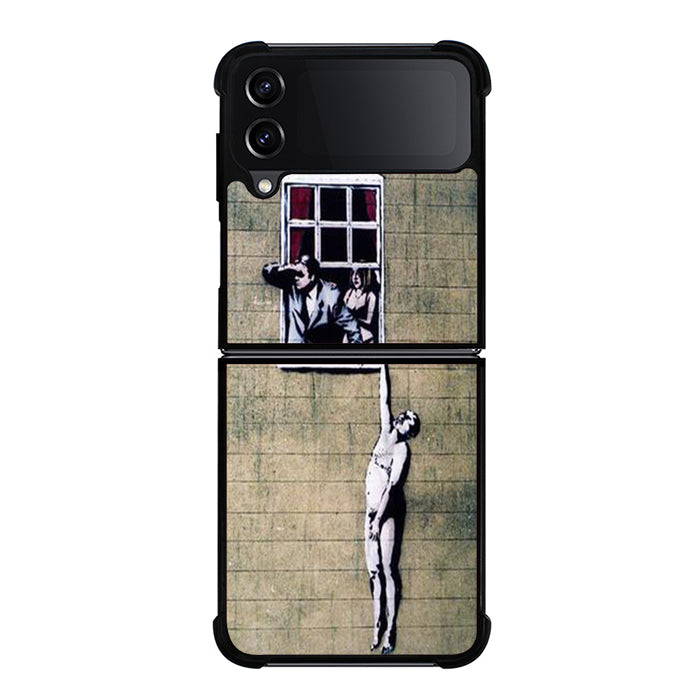 Bansky Street Art Samsung Z Flip 4 Case