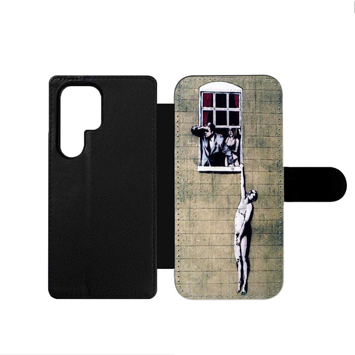 Bansky Street Art Samsung Wallet Case