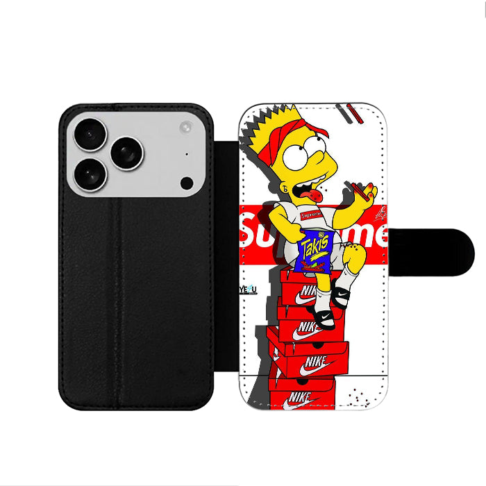 Bart Simpson Supreme iPhone 17 Wallet Case