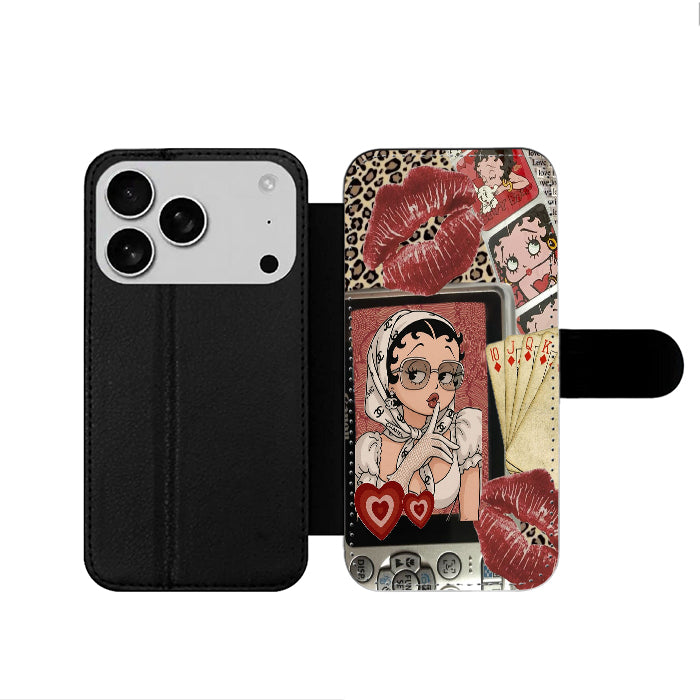 Betty Boop Cartoon iPhone 17 Wallet Case