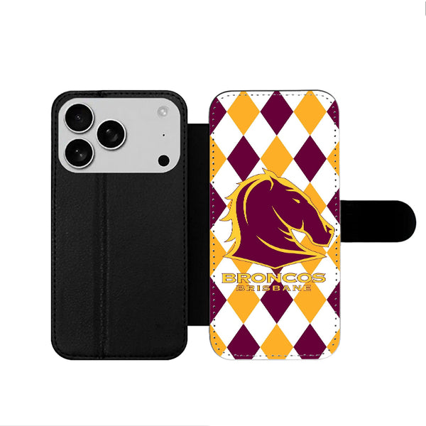 Brisbane Broncos Logo iPhone 17 Wallet Case