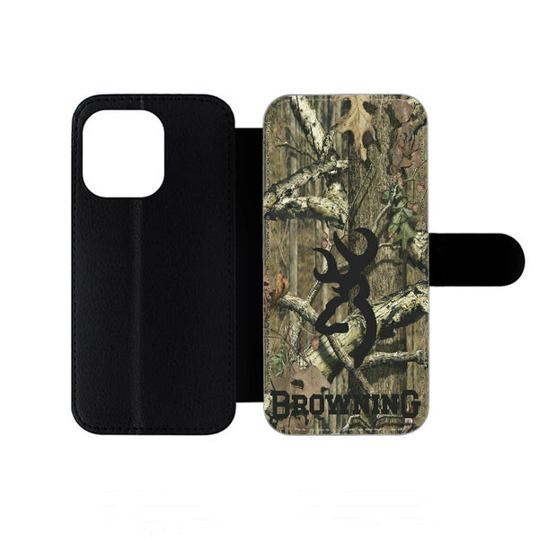 Browning Logo Deer Camo iPhone Wallet Case