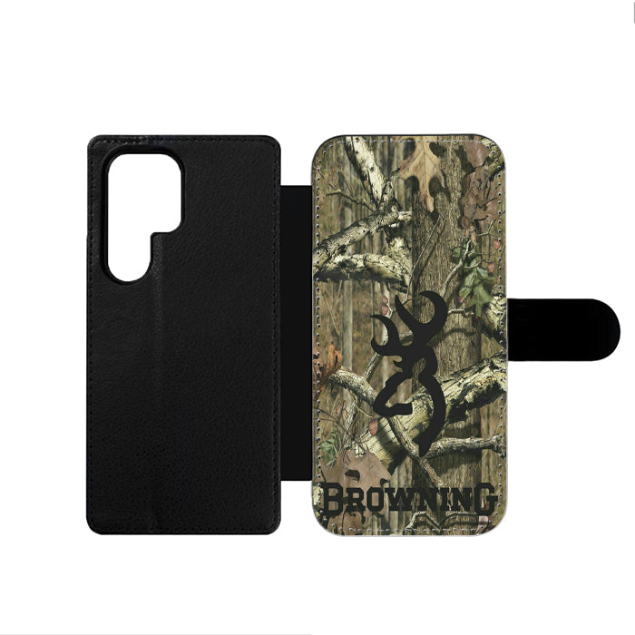Browning Logo Deer Camo Samsung Wallet Case