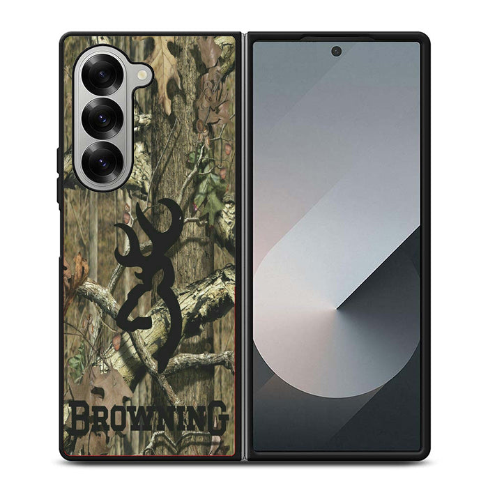 Browning Logo Deer Camo Samsung Z Fold Case