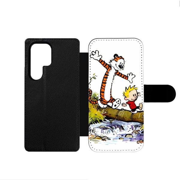 Calvin And Hobbes Run Samsung Wallet Case