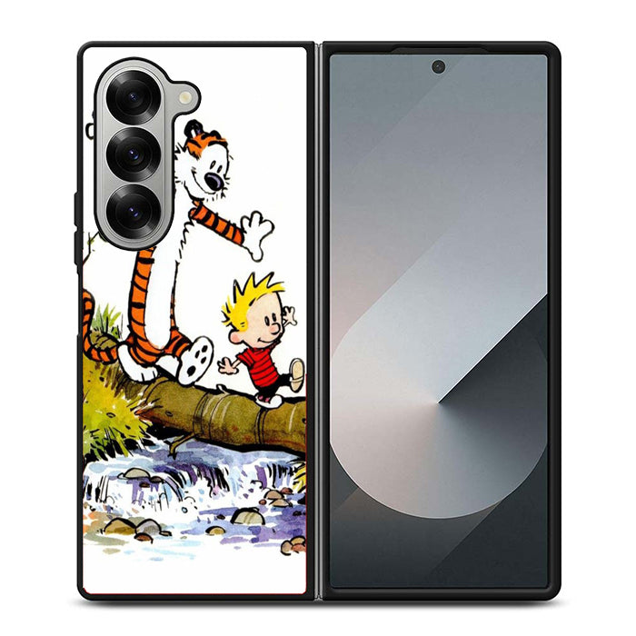 Calvin And Hobbes Run Samsung Z Fold 6 Case
