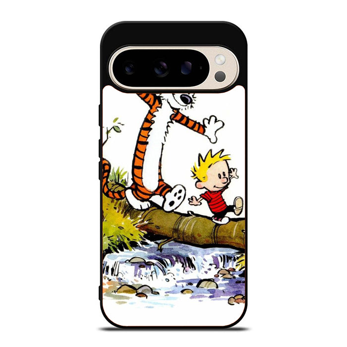 Calvin And Hobbes Run Google Pixel 9 Case