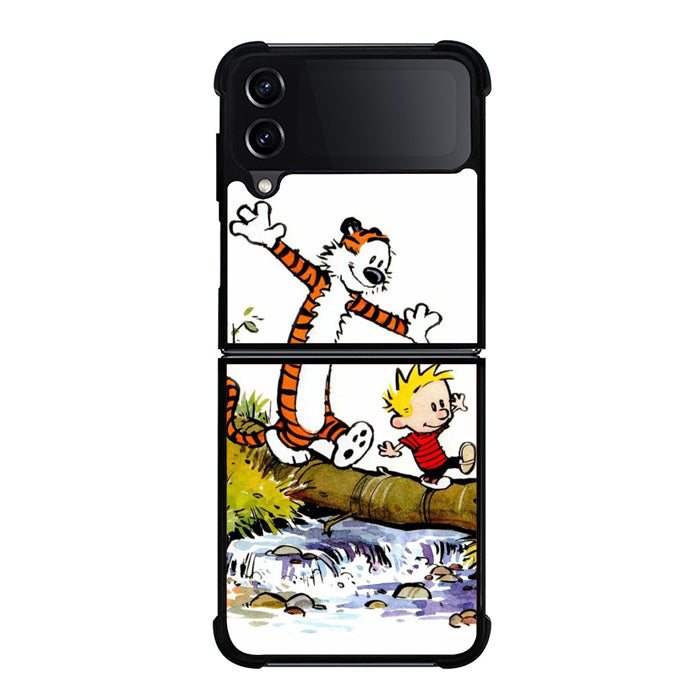 Calvin And Hobbes Run Samsung Z Flip Case