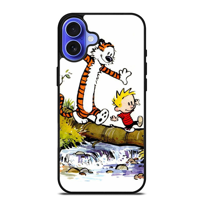 Calvin And Hobbes Run iPhone 16 Case