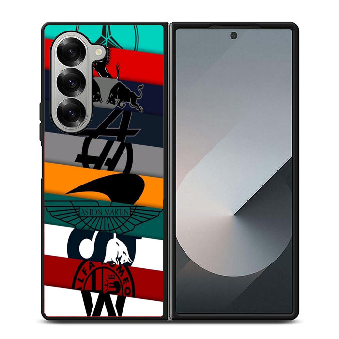 Car Logo Collage Samsung Z Fold 6 Case