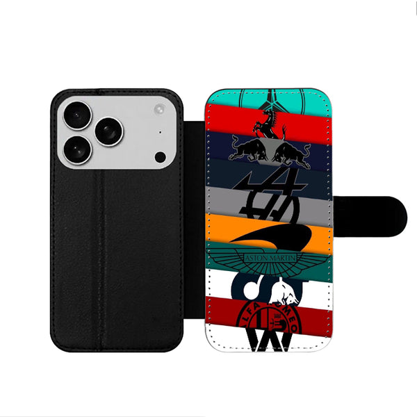 Car Logo Collage iPhone 17 Wallet Case