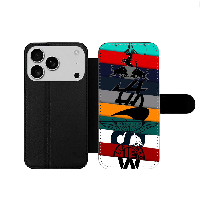 Car Logo Collage iPhone 17 Wallet Case
