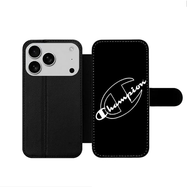 Champion Black iPhone 17 Wallet Case