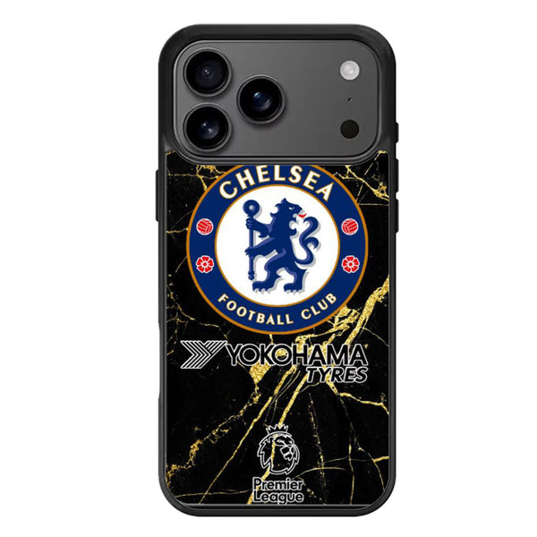 Chelsea Fc Black Marble iPhone 17 Case