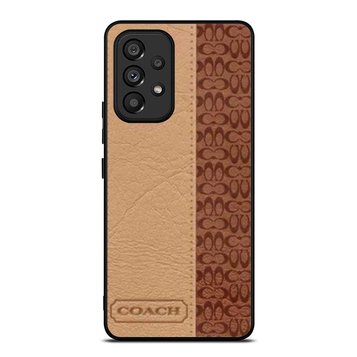 Coach Brown Leatherlogo Samsung A53 Case