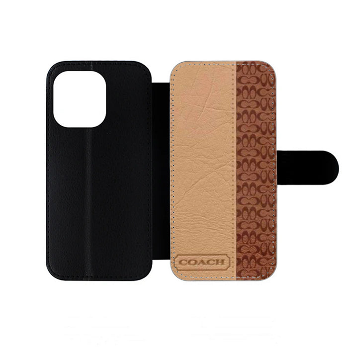 Coach Brown Leatherlogo iPhone Wallet Case