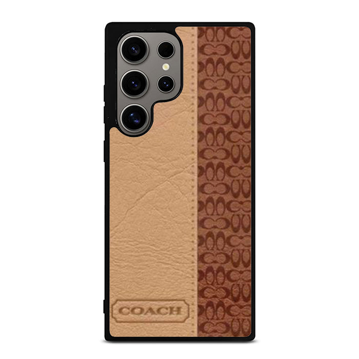 Coach Brown Leatherlogo Samsung S22 Case