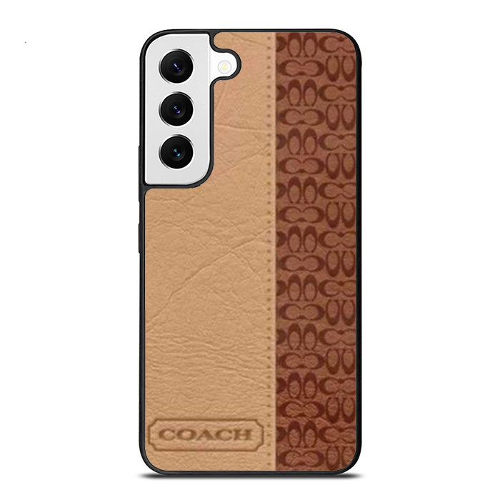 Coach Brown Leatherlogo Samsung S21 Case