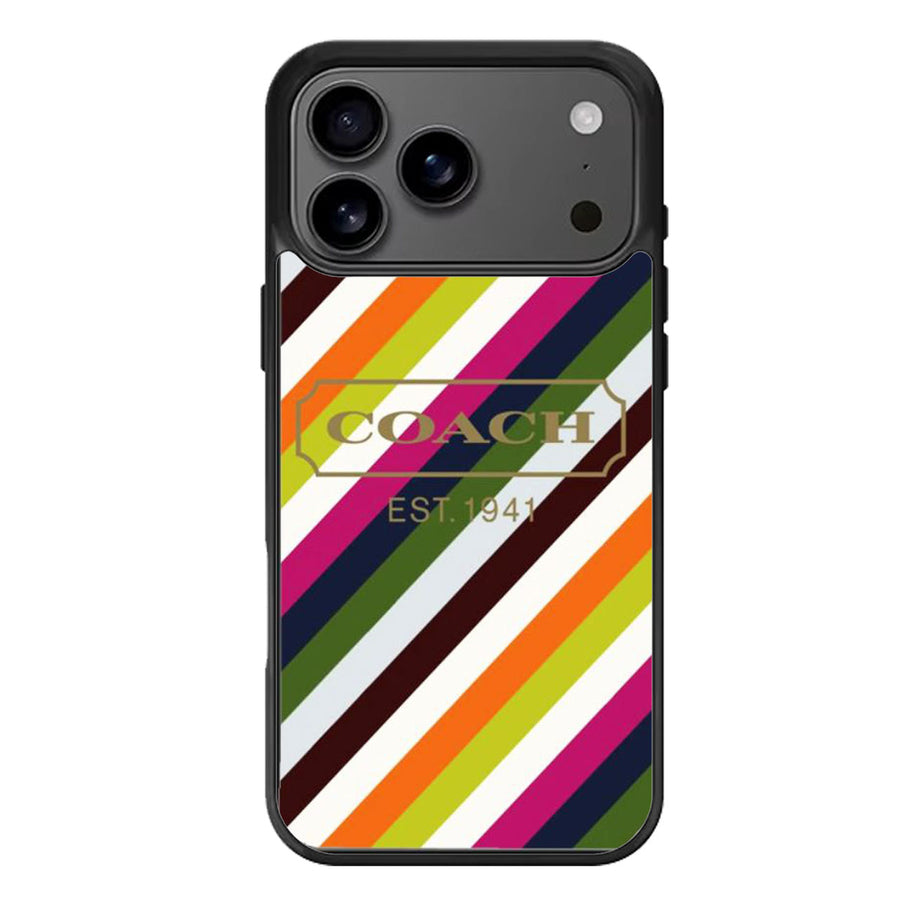 Coach Colorfull Striped iPhone 17 Case