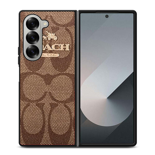 Coach Handbag Brown Samsung Z Fold Case