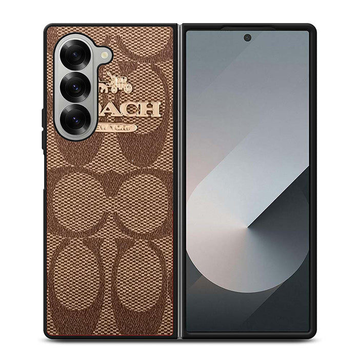 Coach Handbag Brown Samsung Z Fold 6 Case