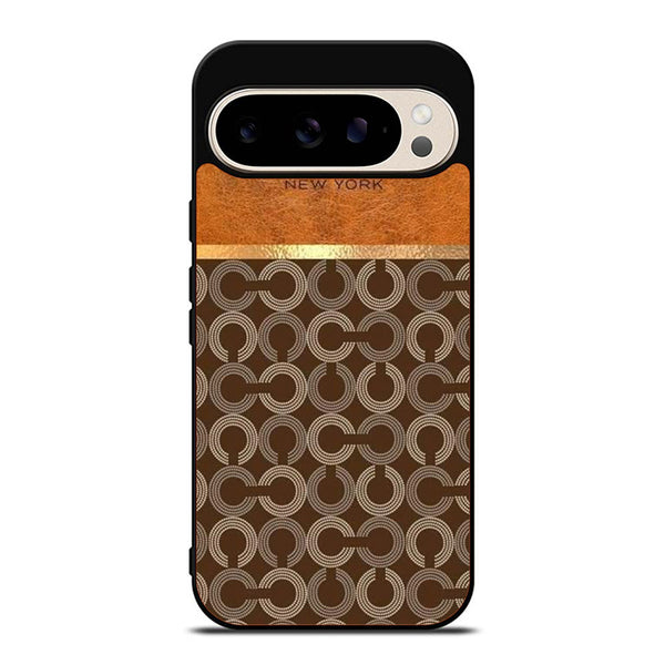Coach New York Logo Leather Google Pixel 9 Case
