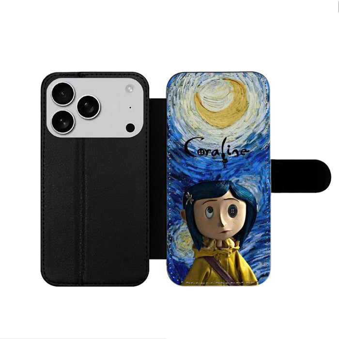 Coraline Cartoon iPhone 17 Wallet Case