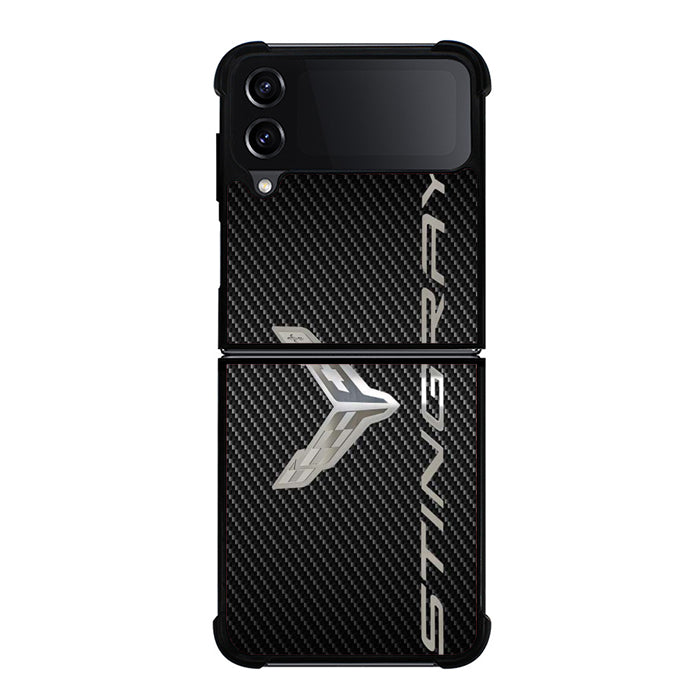 Corvetee Stingray Metal Logo Samsung Z Flip 4 Case