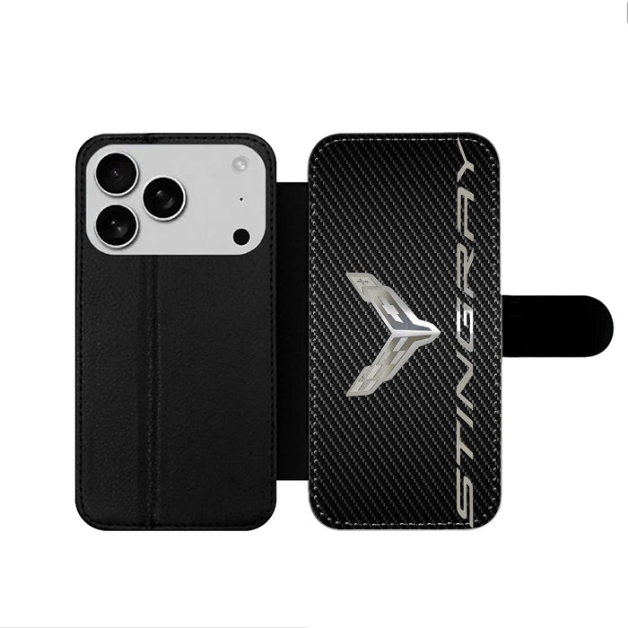 Corvetee Stingray Metal Logo iPhone 17 Wallet Case
