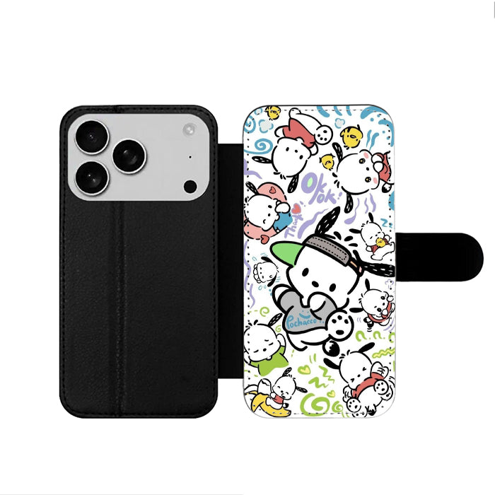 Cute Pochacco iPhone 17 Wallet Case