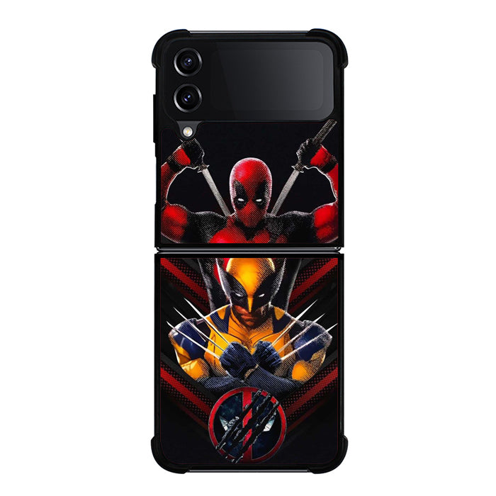 Deadpool Vs Wolverine Poster Samsung Z Flip 4 Case