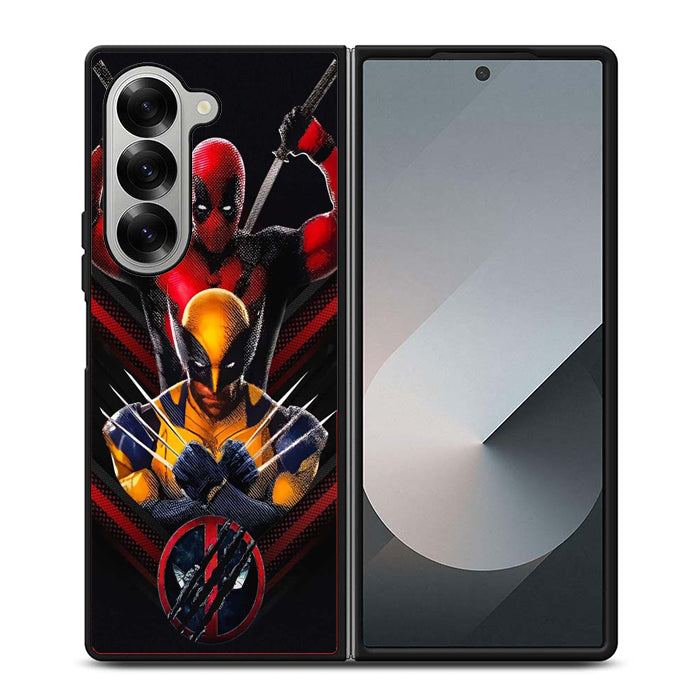 Deadpool Vs Wolverine Poster Samsung Z Fold 6 Case