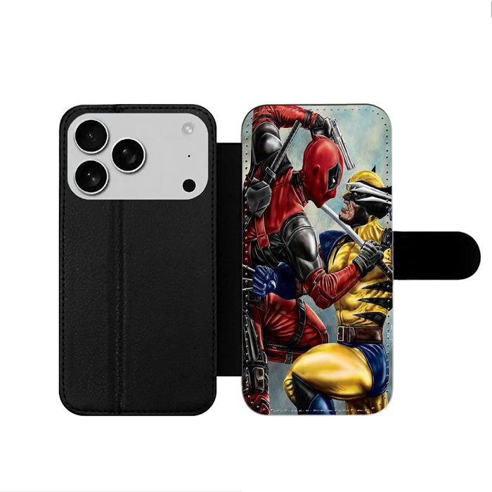 Deadpool Vs Wolverine iPhone 17 Wallet Case