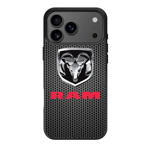 Dodge Ram Black Carbon iPhone 17 Case