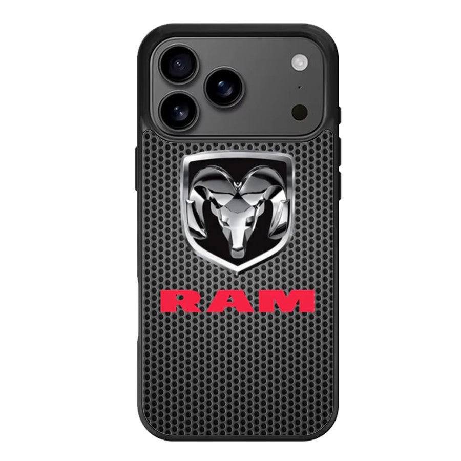 Dodge Ram Black Carbon iPhone 17 Case