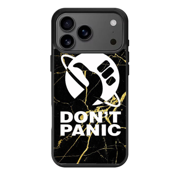 Dont Panic Black Marble iPhone 17 Case