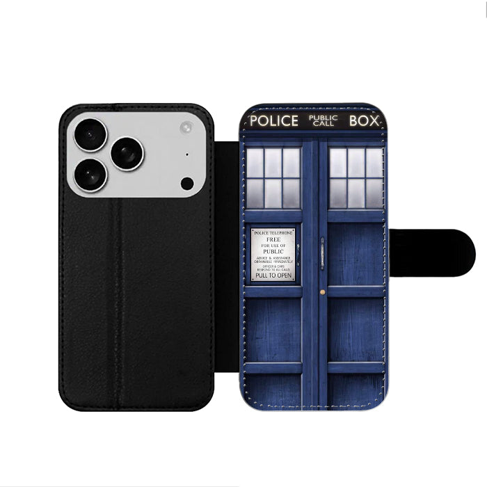 Dr Who Tardis Outside iPhone 17 Wallet Case