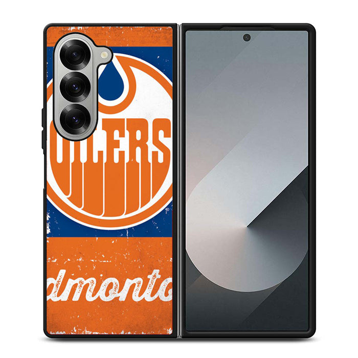 Edmonton Oilers Retro Samsung Z Fold 6 Case