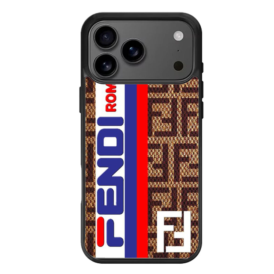 Fendi Striped Brown iPhone 17 Case