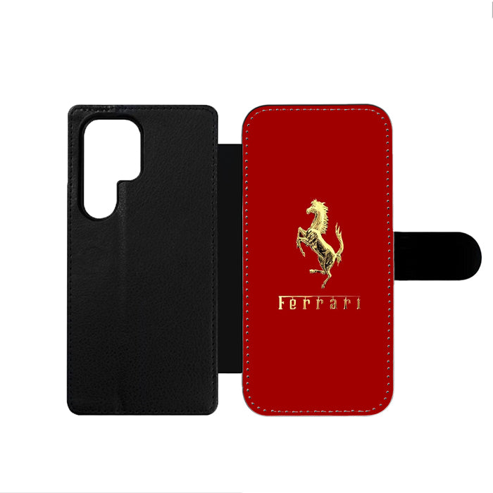 Ferrari Red Gold Samsung Wallet Case