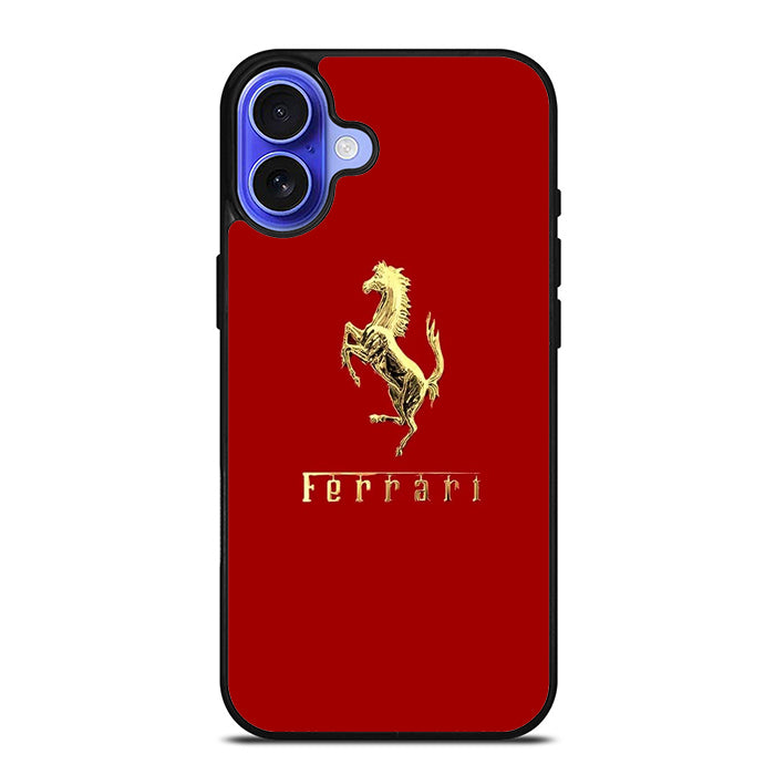 Ferrari Red Gold iPhone 16 Case