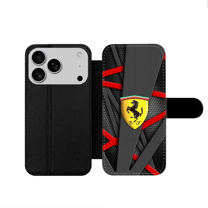 Ferrari Logo Car iPhone 17 Wallet Case