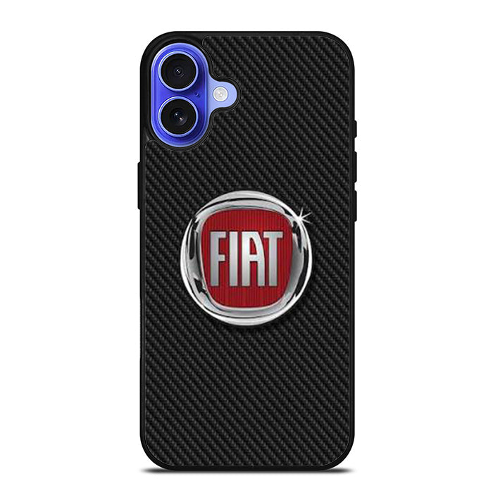 Fiat Carbon Logo iPhone 16 Case